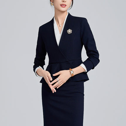 High-end Suit Dress Women's New Autumn High-end Professional Temperament Jewelry Shop Beauty Salon Hotel Front Desk Work Clothes