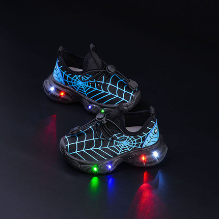 2025 Spring and Autumn New Children's sneaker LED Luminous Shoes 1-6 Years Old Boys' Comfortable Soft Sole Slip-on Running Shoes