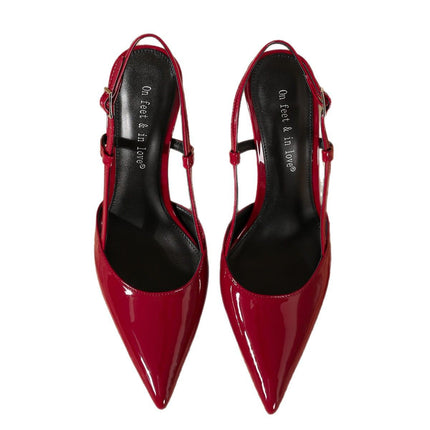 Summer New Style Light Luxury European and American Style Fashion Casual Simple Stiletto High Heels Shallow Mouth Pointed Toe Slim Women's Shoes