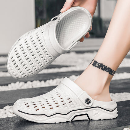Cross-border plus size Fashion Outdoor Men's Cave Shoes Outdoor Shoes Two-wear Casual Garden Shoes Baotou Beach Sandals