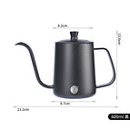 Hand brewing kettle 600m black-1.0 thick steel