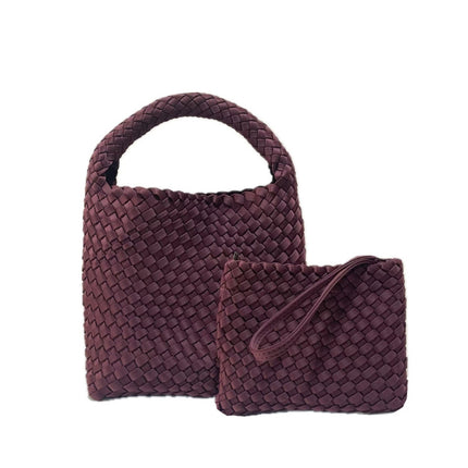 Cross-border Nylon Cloth Woven Bag Diving Material Bag Large Capacity Portable Vegetable Basket Bag Chain Crossbody Bag