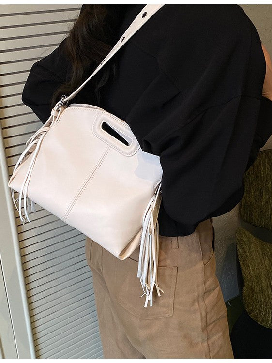 Ins Foreign Style One-Shoulder Tassel Bag Women's 2025 New Versatile Crossbody Bag Bags Cross-Border Women's Bag Wholesale