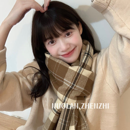 Factory Mixed Batch New Plaid Scarf Women's Winter Ins All-match Student Scarf Warm Cashmere Korean Style Scarf