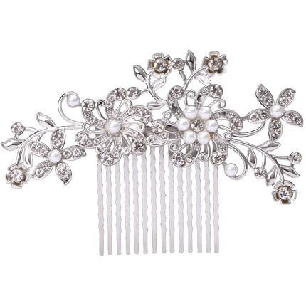 Cross-Border Hot-Selling Bridal Hair Comb Hairpin Hair Accessory for Mothers, Side Rhinestone Hair Comb Hair Accessory for Women