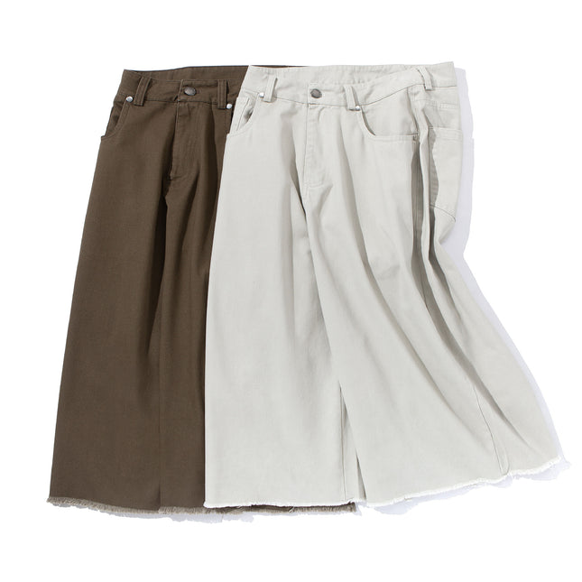2025 New Versatile Solid Color Casual Cropped Pants