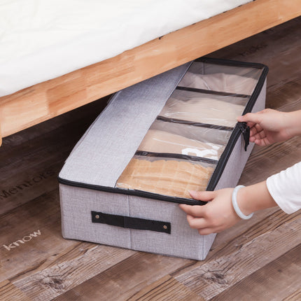 Household Folding Dustproof Shoe Box Seasonal Shoe Storage Artifact Bed Bottom Simple Storage Box Storage Layered Space-saving