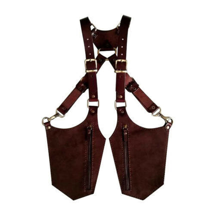 Vintage Men's Leather Strap Underarm Sling Bag Outdoor Phone Bag Adjustable Zipper Small Bag Universal Wallet Free Shipping