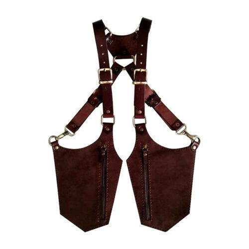Vintage Men's Leather Strap Underarm Sling Bag Outdoor Phone Bag Adjustable Zipper Small Bag Universal Wallet Free Shipping