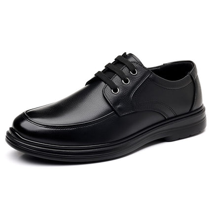 Casual Leather Shoes for Men 2025 New Formal Business Leather Shoes Fashionable and Versatile Middle-Aged and Elderly Dad Cotton Shoes Factory Direct Sales