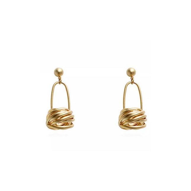 Geometric Copper Earrings / Boucles Géométriques
