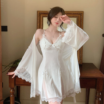 2024 gold velvet pajamas women's autumn new two-piece pajamas with chest pad sexy long sleeve warm pajamas wholesale