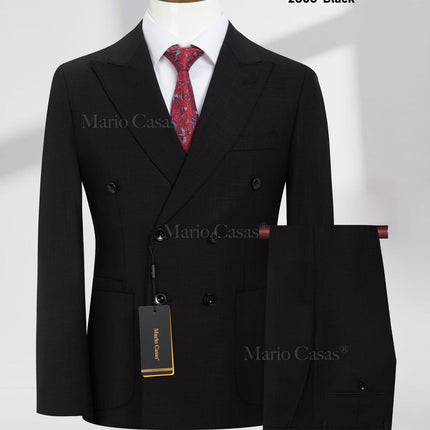 Man Suit Cross-Border Foreign Trade Men's Solid Color Wedding Casual Host Suit 2-Piece Set 2Pcs