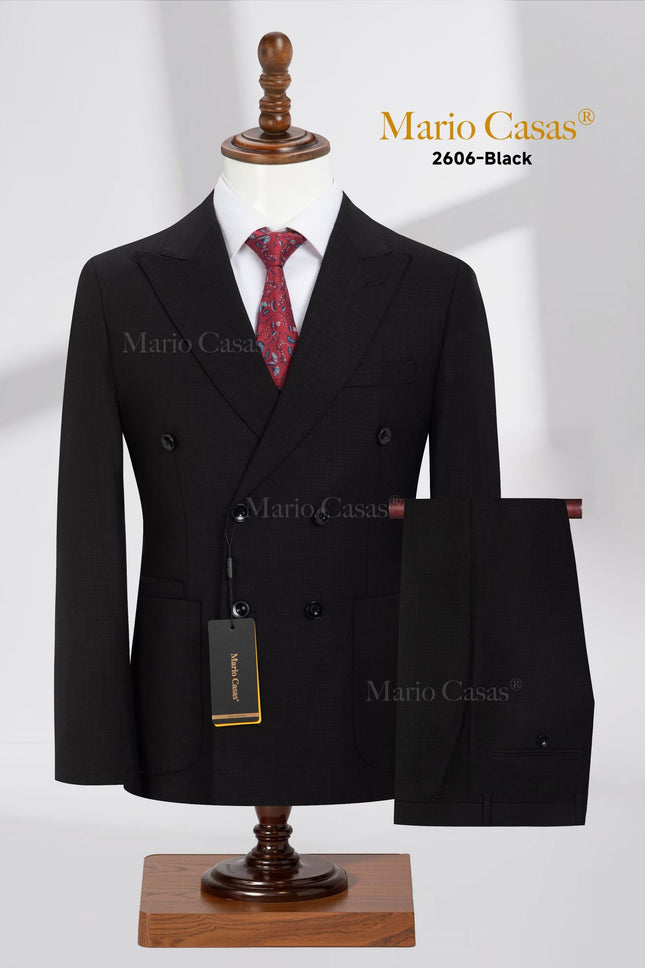 Man Suit Cross-Border Foreign Trade Men's Solid Color Wedding Casual Host Suit 2-Piece Set 2Pcs