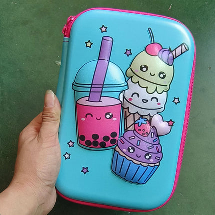 3D New Cute Eva Stationery Box Children's Multifunctional Large Capacity Pencil Bag Student Portable Square Pencil Box