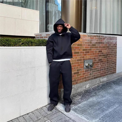Autumn European and American Cross-border Casual Simple Couple Fashion Hoodie Sweatshirt Solid Color Loose Sweatshirt Sweatshirt