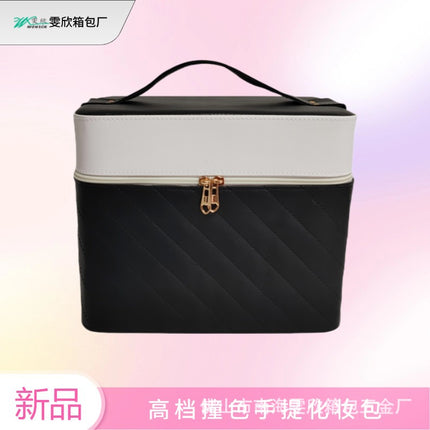 Factory wholesale portable cosmetic bag cotton PVC beauty nail beauty eyelashes and other cosmetics storage bag