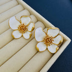 White earrings
