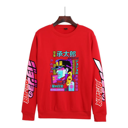 Cross-border Hot Hoodie JOJO's Wonderful Adventure Popular Printing Casual Men's and Women's Round Neck Sweater Autumn and Winter Fashion Spot