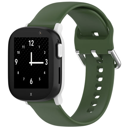 Suitable for Xplora X6 Play Children's Watch Silicone Strap Sports Wristband 20mm Silver Buckle