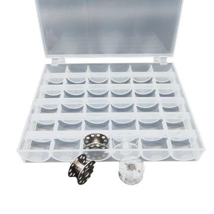 Household Sewing Machine Bobbin Storage Box 25/36 Grids Bobbin Case Plastic Parts Storage Hand Sewing Needle and Thread Box