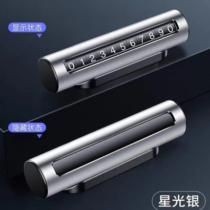 Car Temporary Parking Sign Moving License Plate Roller Type Hidden Metal New Car Supplies Parking Sign