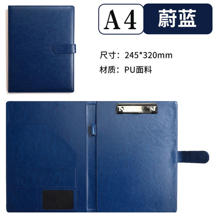 A5 Buckle Multifunctional Folder Pu Leather A4 Contract Folder Note Pad with Magnetic Buckle Business Manager Folder