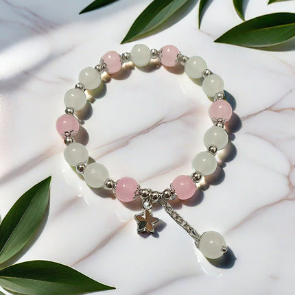 New Chinese-Style Ancient Beaded Elastic String Bracelet, Sweet Girl's Glass Bracelet, Night Market Stall, Cross-Border Live Broadcast Jewelry