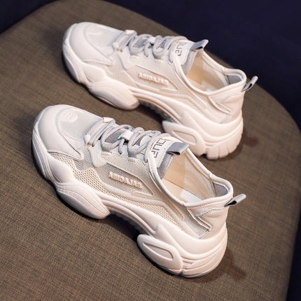 Dad Shoes Women's Shoes 2025 Summer New Thick-Soled Mesh Breathable Versatile Casual Popular White Shoes Sports Shoes