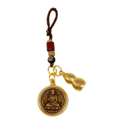 A generation of 12 zodiac Buddha patron saint turn key chain pendant fortune into the eight patron saint of treasure gourd