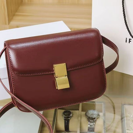 Guangzhou Cross-Border Women's Bags Small Square Bag Retro Plain Tofu Bag Women's Crossbody Bag Wholesale Price Fashionable Versatile