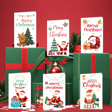 Cross-Border Christmas Greeting Card Blessing Card Cartoon Set with Money Christmas Postcard Decoration with Envelope