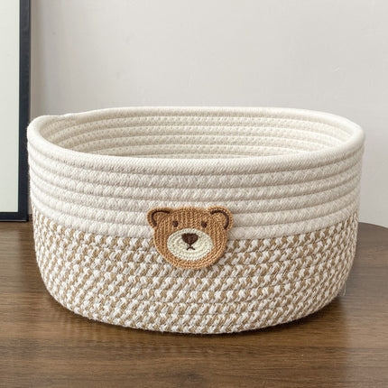 Cotton Rope Woven Cute Snack Storage Basket Creative Home Desktop Remote Control Storage Box Bedside Storage Basket