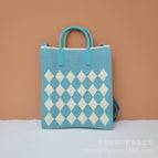 Diamond grid sky blue (large)