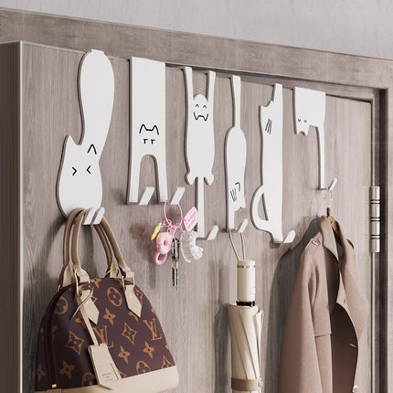 Behind the door hook storage rack punch-free kitchen cabinet door wall hanging hanger storage clothes hat key artifact