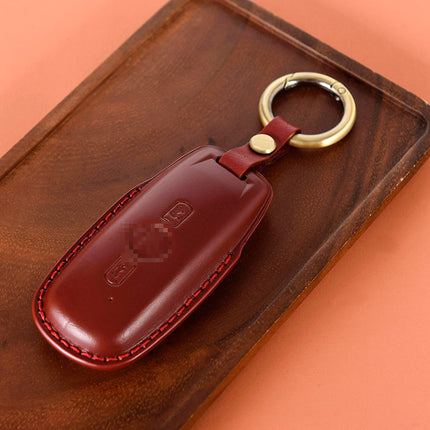 Suitable for Honda Gold Wing GL1800 Motorcycle Leather Key Case Remote Control Protective Shell Head Layer Cowhide Key Case