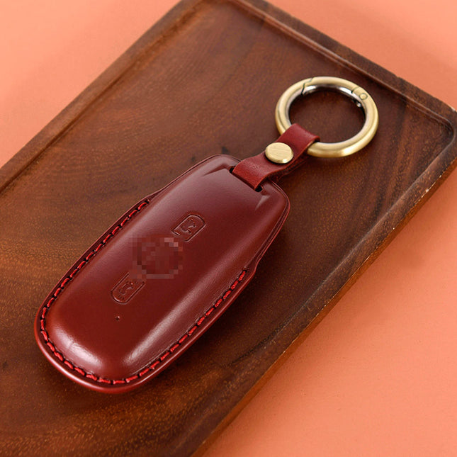 Suitable for Honda Gold Wing GL1800 Motorcycle Leather Key Case Remote Control Protective Shell Head Layer Cowhide Key Case