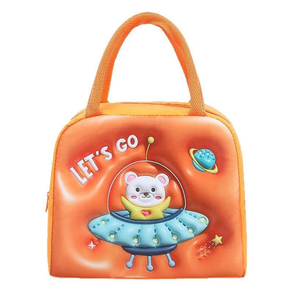 Cartoon Lunch Box Bag Portable Lunch Bag Thermal Insulation Bag Aluminum Foil Lunch Bag Handbag Student Office Student Eco-friendly Portable