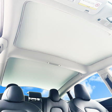 Suitable for 23 Tesla Model 3 Ice Crystal Sunshades, Sunroof, Sun Protection, Heat Insulation, Sunshade Net, Ceiling, Anti-Glare