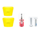 Transparent yellow brake 2 screw 2 screwdriver