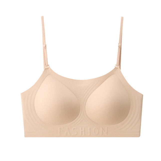 Liquid Foundation Skin Color Invisible Beauty Back Bra Women's One-Cup Thin Seamless Big Breasts Slimming Bra No Rims Vest
