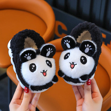 Winter Children's Cotton Slippers Girls' Princess Non-slip Warm Parent-child Large Small and Medium-sized Children's Baby Toddler Bag with Cotton Shoes Winter