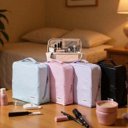 Can Be Hung on Luggage, Cosmetic Bag for Women, Large Capacity Bag, Can Be Used Vertically, Essential for Travel, Cosmetics Storage Bag
