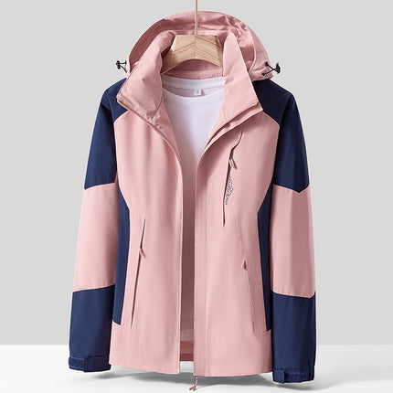 Special Price School Group Clothing Disassembly Outdoor Jacket Autumn and Winter Waterproof Couple Three-In-One Hooded Sports Mountaineering Clothing