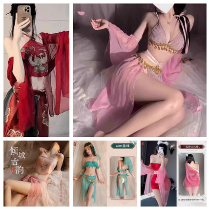 Ancient Style Han Dynasty Sexy Intimates 2025 New Sexy Pajamas Dancer Uniform Passionate Bed Shame Date Collection
