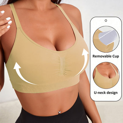 Cross-border New Tight Yoga Bra Vest European and American Sports Underwear Quick-drying Running Yoga Clothes Fitness Top Women