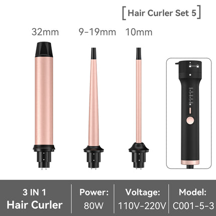 Amazon's Best-Selling All-In-One Interchangeable Curling Iron, Large Wave Curling Iron, Ceramic Multi-Functional Curling Iron Wholesale