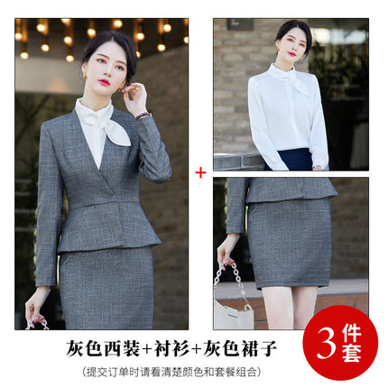 Jewelry store overalls women's high-end spring, autumn and winter slim temperament beauty salon front desk reception manager Professional Suit