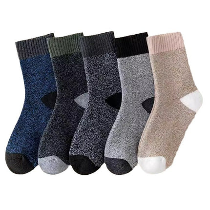terry socks men's mid-tube socks autumn and winter thickened towel bottom warm fleece-lined floor socks winter super thick cotton socks