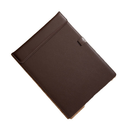 High-End Leather Hotel A4 Writing Board with Magnetic Buckle, Leather Coaster, Folder, Signing Document Board, Can Be Printed with Logo